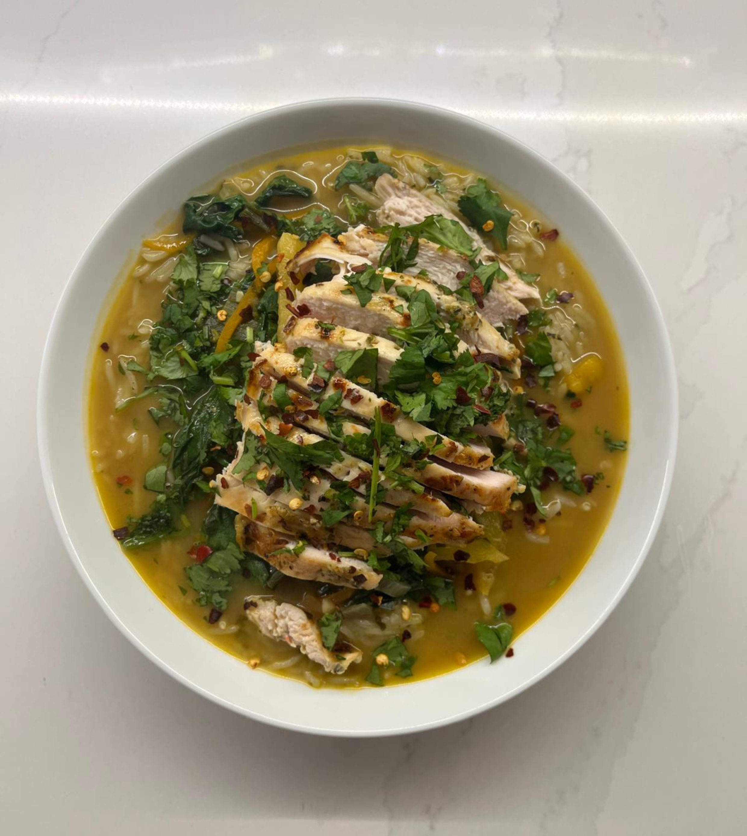 Chilli & Ginger Chicken With Miso Broth Rice