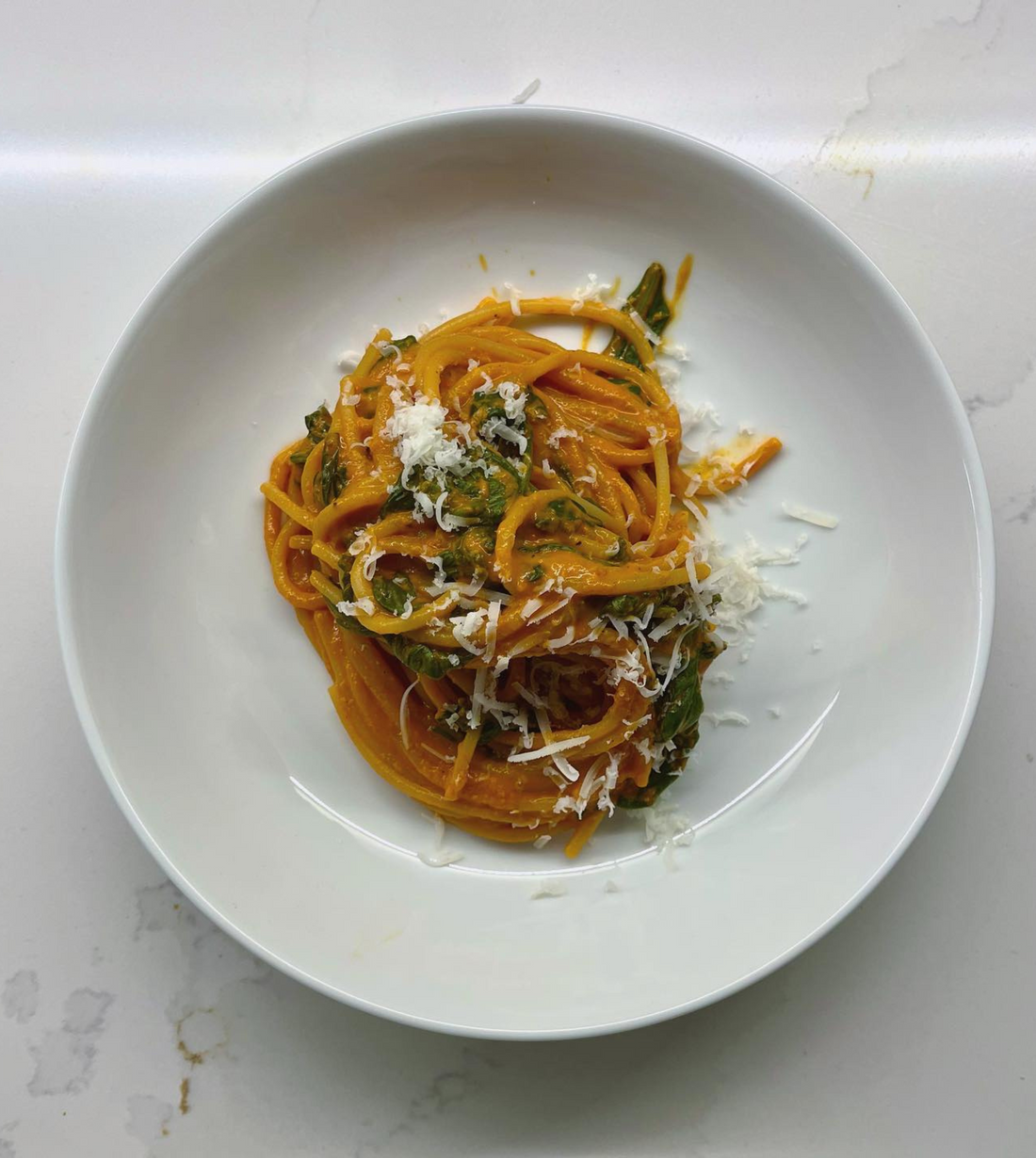 Roasted Red Pepper Spaghetti
